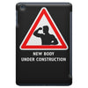 body under construction road sign iPad Mini