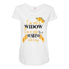i'm not a widow i'm a wife to a husband with wings Maternity Scoop Neck T-shirt