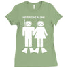 never dive alone scuba diving Ladies Fitted T-Shirt