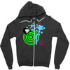 guitar retro music Zipper Hoodie