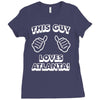 this guy loves atlanta Ladies Fitted T-Shirt