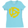 45 stereo adapter Ladies Fitted T-Shirt
