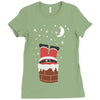 christmas chimney Ladies Fitted T-Shirt