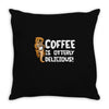 otter coffee Throw Pillow