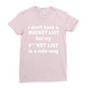 fucket list Ladies Fitted T-Shirt