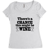 might be wine Women's Triblend Scoop T-shirt