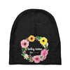 Floral Baby Name Baby Beanies