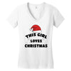 this girl loves christmas Women's V-Neck T-Shirt