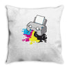 puker printer Throw Pillow