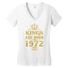 kings are born in 1972 Women's V-Neck T-Shirt