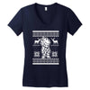 christmas saiyan prince Women's V-Neck T-Shirt
