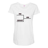me me and cancer Maternity Scoop Neck T-shirt