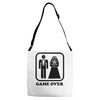 game over Adjustable Strap Totes
