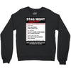 funny stag night checklist, ideal gift, christmas present Crewneck Sweatshirt