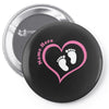 Baby Girl with Heart Any Name Customized Pin-back button