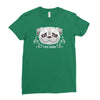 pug mom sugar skull Ladies Fitted T-Shirt