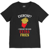 Exercise Extra Fries V-Neck Tee