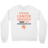 wear peach for uterine cancer Crewneck Sweatshirt