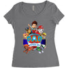 paw patrol birthday boy dad Women's Triblend Scoop T-shirt