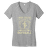 i might look like i'm playing softball Women's V-Neck T-Shirt