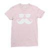 hipster glasses and moustache Ladies Fitted T-Shirt
