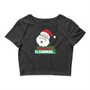 santas cumming Crop Top