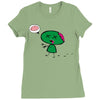 zombie cartoon Ladies Fitted T-Shirt