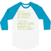 10 kinds of people binary 3/4 Sleeve Shirt