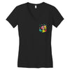 Flower Pocket Women's V-Neck T-Shirt