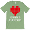 nerd shirt design  herz f&uuml;r nerds computer gaming fun big bang minecr T-Shirt