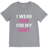 i wear pink for my aunt breast cancer V-Neck Tee