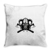 viking skull Throw Pillow