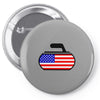 usa curling Pin-back button