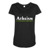 atheism funny retro religion jesus christ believer comic god Maternity Scoop Neck T-shirt