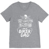 You Cant Scare Me I am Biker Dad V-Neck Tee