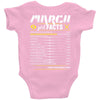 March Girl Facts Pisces Baby Onesie