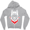 Siberian Husky Zipper Hoodie