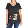 Cute Baby Painter's Mom Love Ladies Curvy T-Shirt