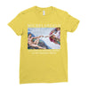 Michelangelo Creation of Adam Ladies Fitted T-Shirt