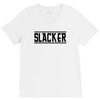 slacker funny school geek nerd cool gift idea tee shirt t shirt V-Neck Tee