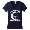 i black out solar ec;ipse Women's V-Neck T-Shirt