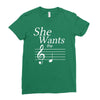 she wants the d black Ladies Fitted T-Shirt