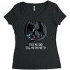 feed me and tell me i'm pretty Women's Triblend Scoop T-shirt