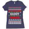 santa only comes once a year daddy is always here to cheer Ladies Fitted T-Shirt