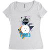 who loves poodle Women's Triblend Scoop T-shirt