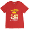 raindrop hot sauce i love tacos a lot V-Neck Tee