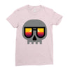 sunset skull Ladies Fitted T-Shirt