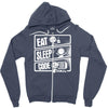 v3 eat sleep code Zipper Hoodie