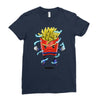saiyan fries Ladies Fitted T-Shirt