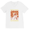 rock beat scissors V-Neck Tee